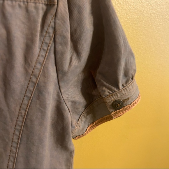 Peruvian Connection distressed tan khaki utility cargo dress size 4 - Picture 6 of 13